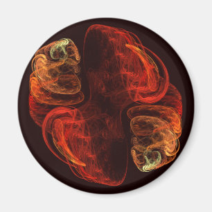 Metamorfos Abstrakt Art Round Magnet