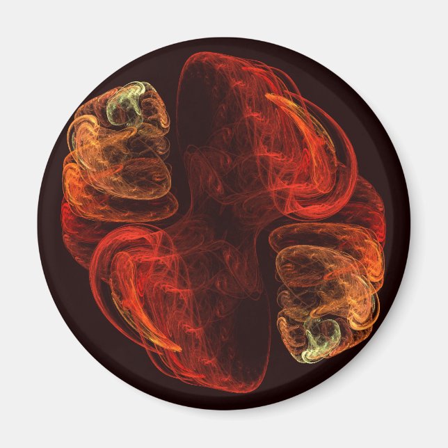 Metamorfos Abstrakt Art Round Magnet (Framsidan)