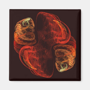 Metamorfos Abstrakt Art Square Magnet