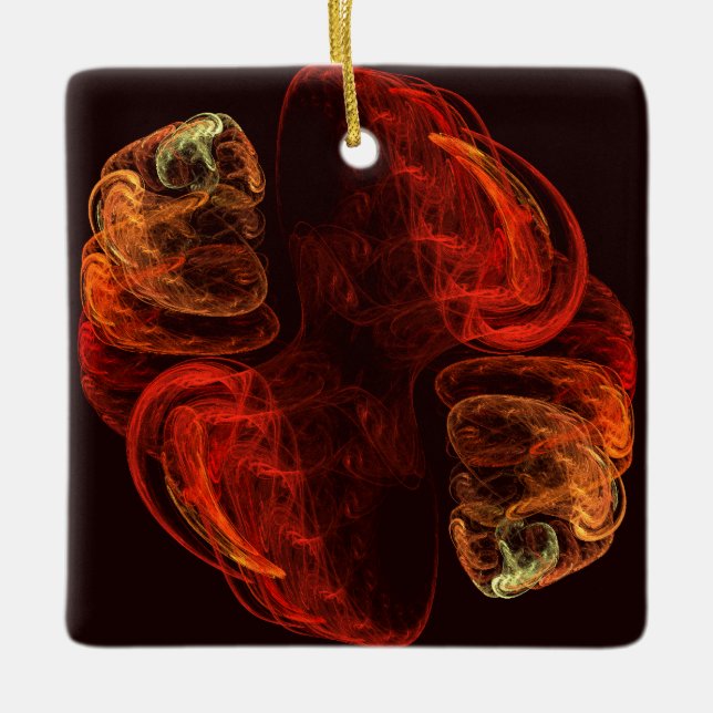 Metamorfos Abstrakt Art Square Ornament (Framsida)