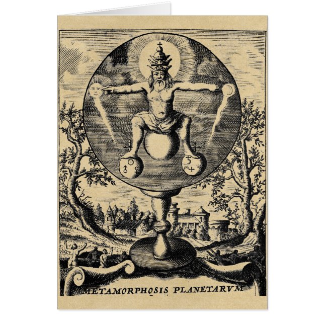 Metamorfos av Metall i Alchemy Card Hälsningskort (Framsidan)