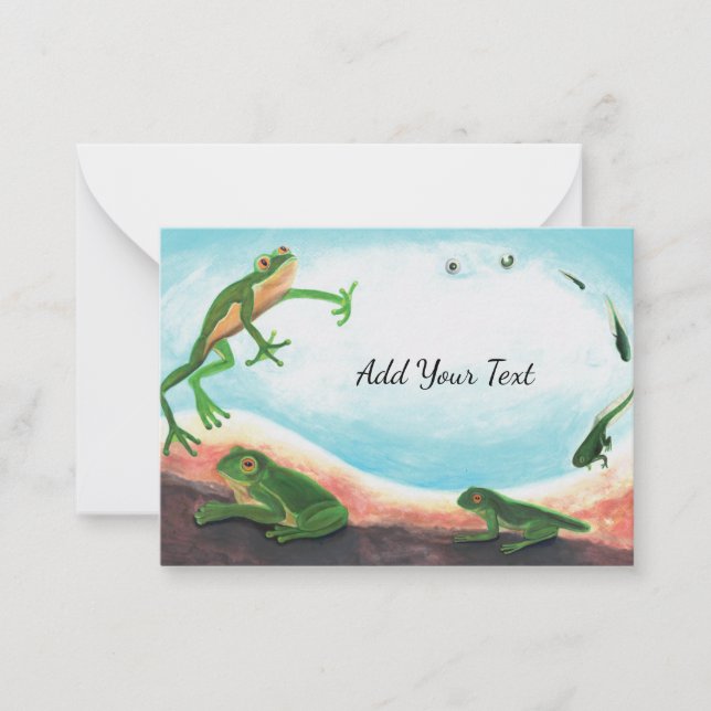 Metamorfos - en grods livscykel anteckningskort (Framsida)