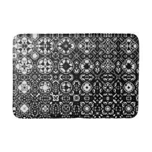 Metamorfos Medallion Mönster Black and White Badrumsmatta