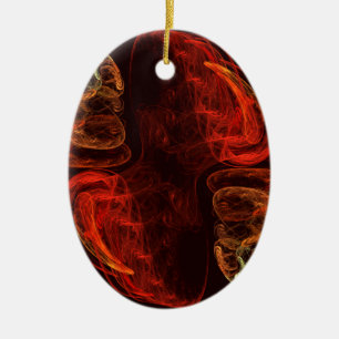 Metamorfosis Abstrakt Art Oval Ornament