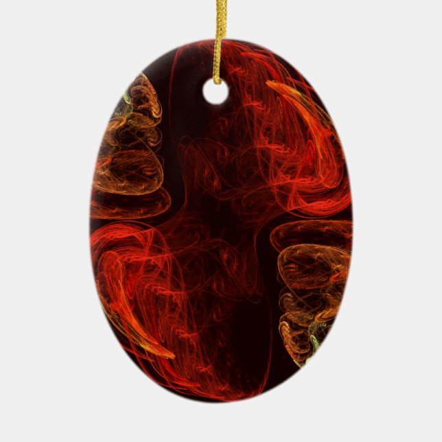 Metamorfosis Abstrakt Art Oval Ornament (Framsidan)