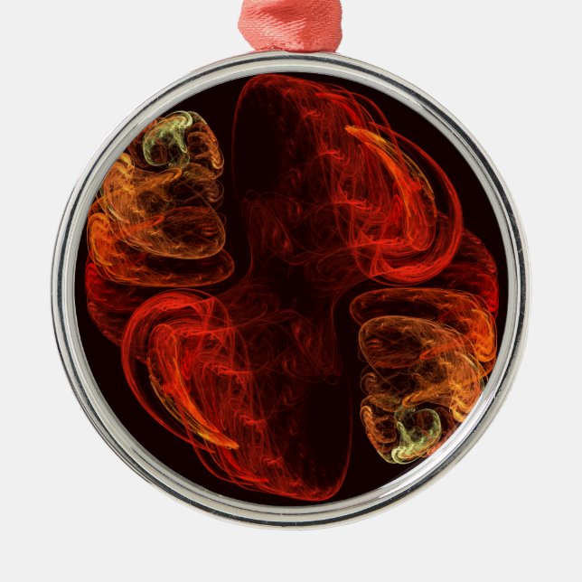 Metamorfosis Abstrakt Art Round Julgransprydnad Metall (Framsidan)