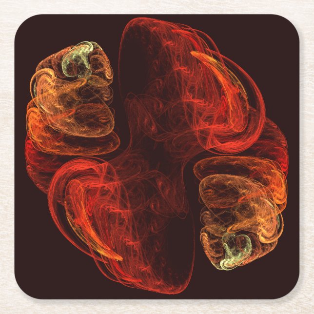 Metamorfosis Abstrakt Art Underlägg Papper Kvadrat (Framsidan)