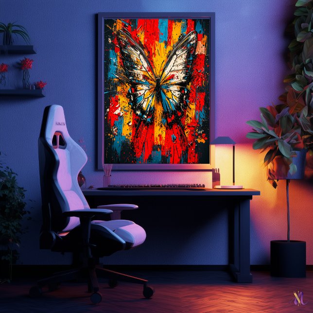 Metamorfosis Contemporary Expressionist Butterfly Poster (Skapare uppladdad)