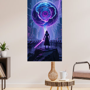 Metamorfosis Sci-Fi Poster - Futuristiska Warrior