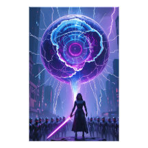 Metamorfosis Sci-Fi Poster - Futuristiska Warrior