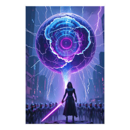 Metamorfosis Sci-Fi Poster - Futuristiska Warrior