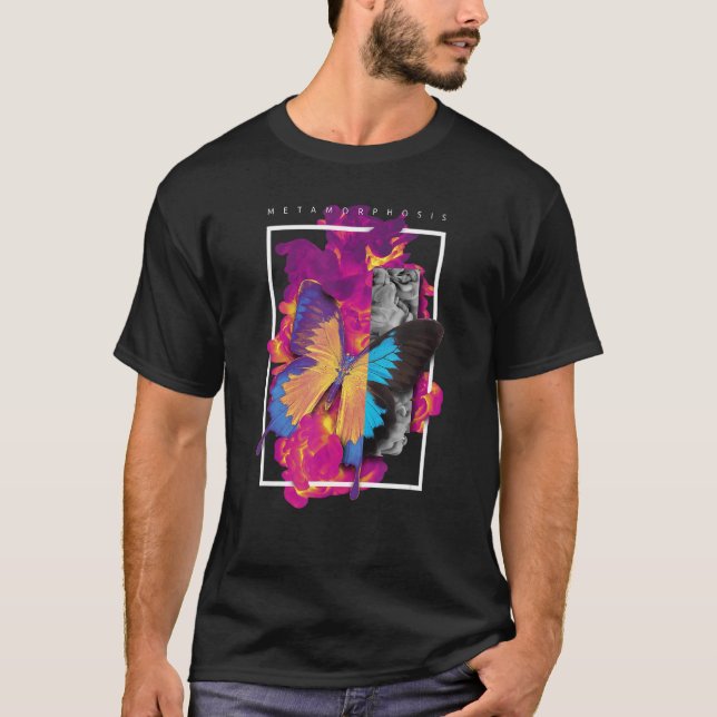 METAMORPHOSIS ARTISTIK BUTTERFLY DESIGN T SHIRT (Framsida)