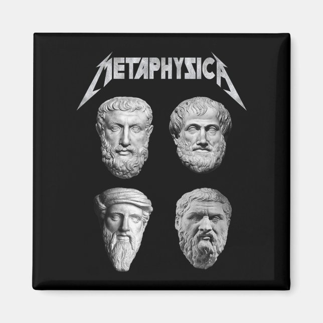 Metaphysica Socrates Plato Aristoteles Philosopher Magnet (Framsidan)