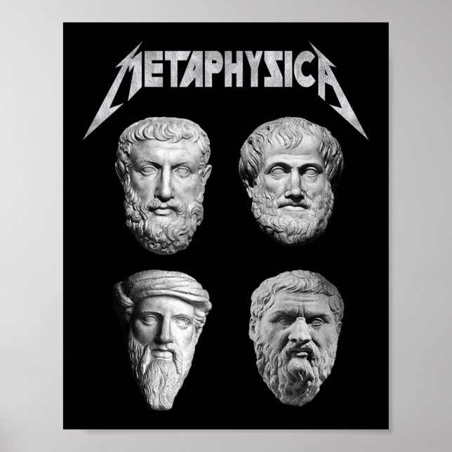 Metaphysica Socrates Plato Aristoteles Philosopher Poster (Framsidan)