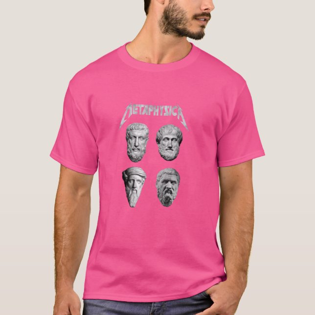 Metaphysica Socrates Plato Aristoteles Philosopher T Shirt (Framsida)