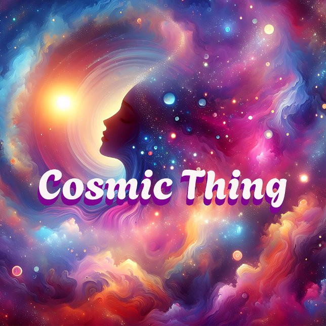 Metaphysical-themed throw pillow "Cosmic Thing".   Kudde (Cosmic Thing redux)