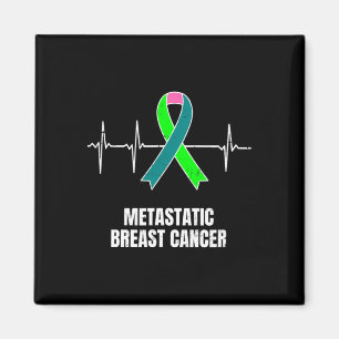 Metastaserad bröstcancermedvetenhet design Heartbe Magnet