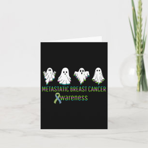Metastatiskt bröstcancermedvetande Spöken Hallowee Kort