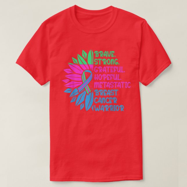Metastatiskt bröstcancervårdsanfall 22 t shirt (Design framsida)