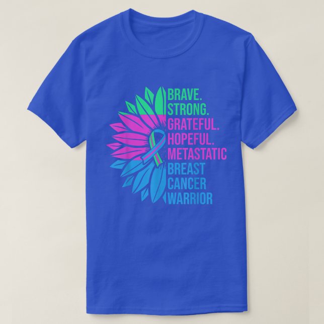 Metastatiskt bröstcancervårdsanfall 22 t shirt (Design framsida)