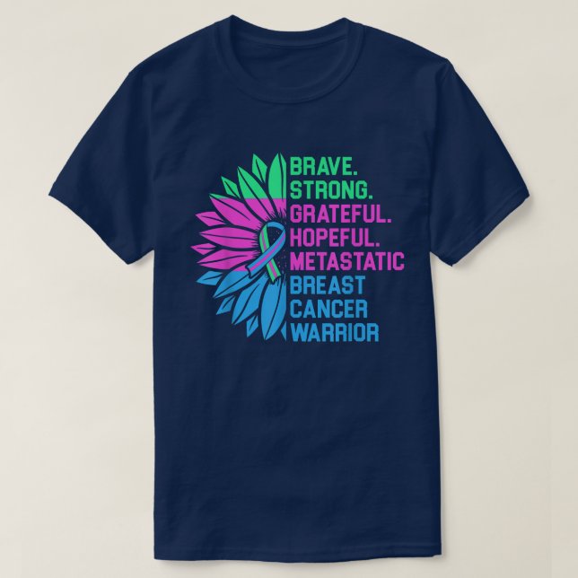 Metastatiskt bröstcancervårdsanfall 2 t shirt (Design framsida)