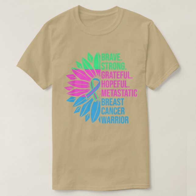 Metastatiskt bröstcancervårdsanfall t shirt (Design framsida)
