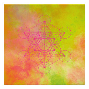 Metatron, chakra,zen,helig geometri, ängel, fototryck