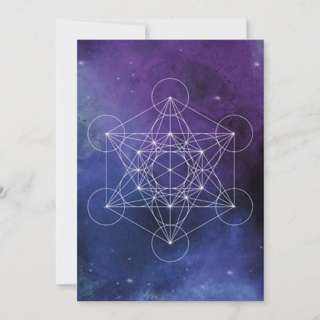 Metatron, chakra,zen,helig-geometri, geometri, inbjudningar (Framsida)
