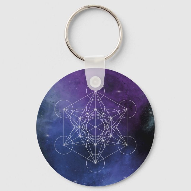 Metatron, chakra,zen,helig-geometri, geometri, nyckelring (Framsida)