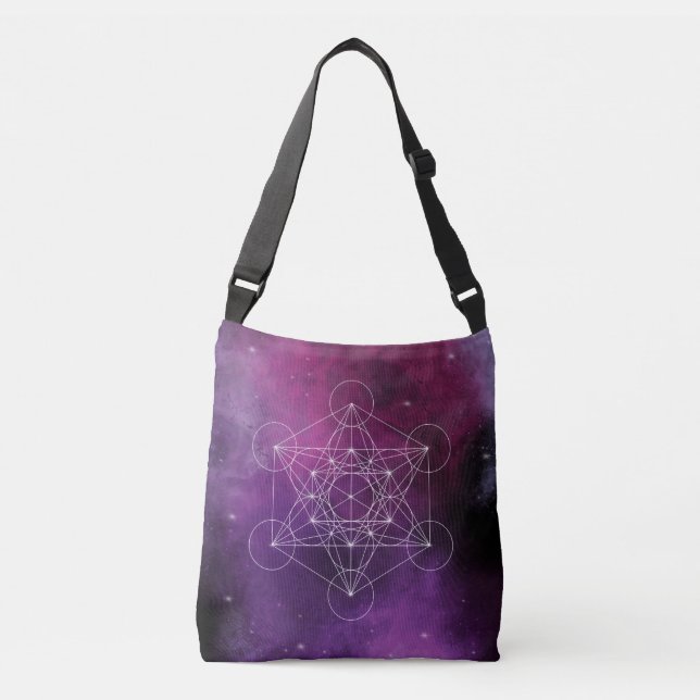 Metatron, chakra,zen,helig geometrisk, ängel, axelväska (Framsida)