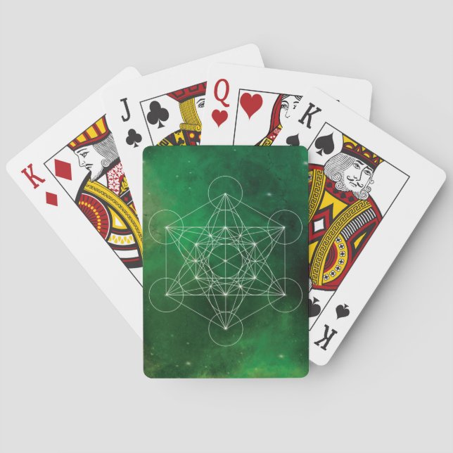 Metatron, chakra,zen,helig-geometrisk, ängel casinokort (Baksidan)