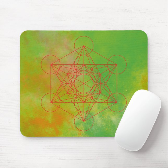 Metatron, chakra,zen,helig-geometrisk, ängel musmatta (Med mus)
