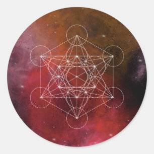 Metatron, chakra,zen,helig-geometrisk, ängel runt klistermärke