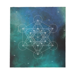 Metatron, chakra,zen,helig-geometrisk, ängel, spir anteckningsblock
