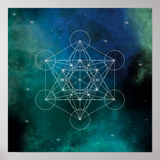 Metatron, chakra,zen,helig-geometrisk, ängel, spir poster (Framsidan)