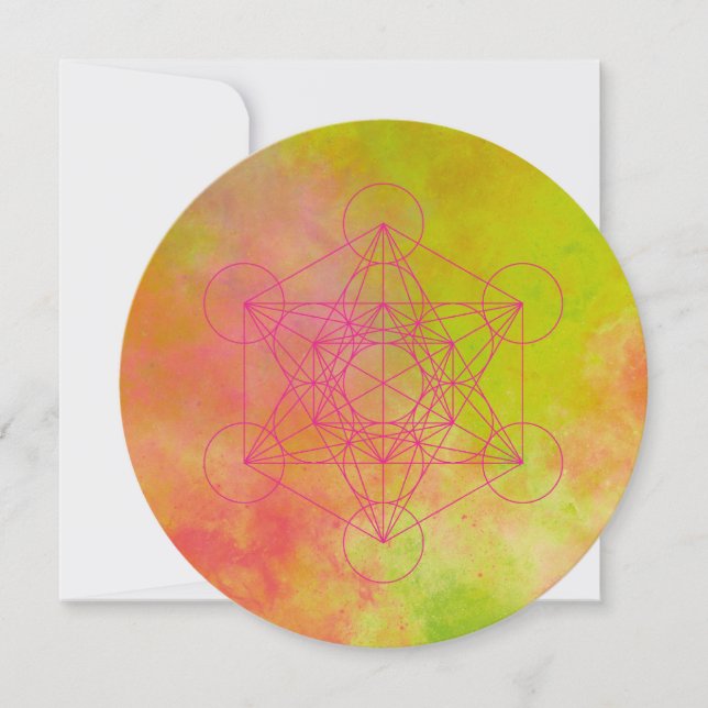 Metatron, chakra,zen,sacred geometric, angel, julkort (Framsida)