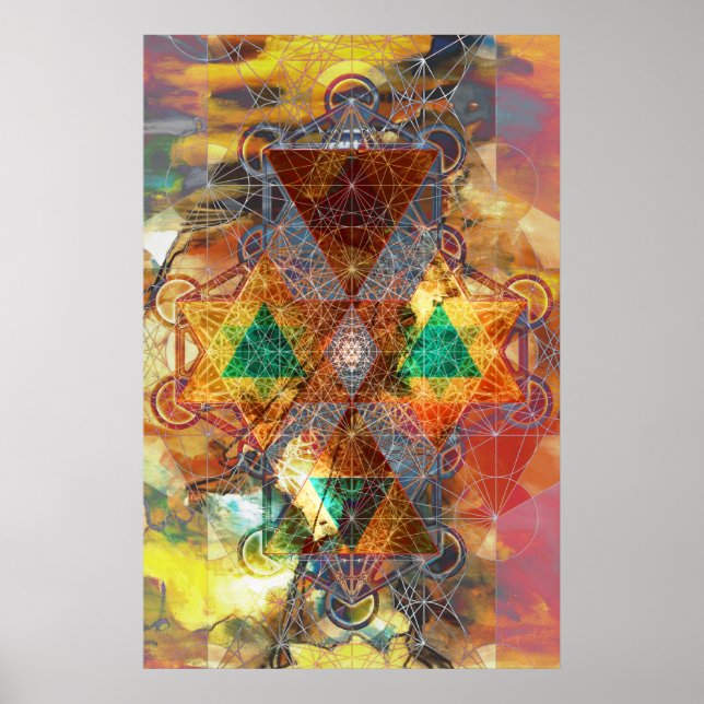 Metatron Colorscape Mandala Art Poster (Framsidan)