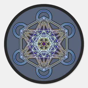 metatron-cube-mandala-3 runt klistermärke
