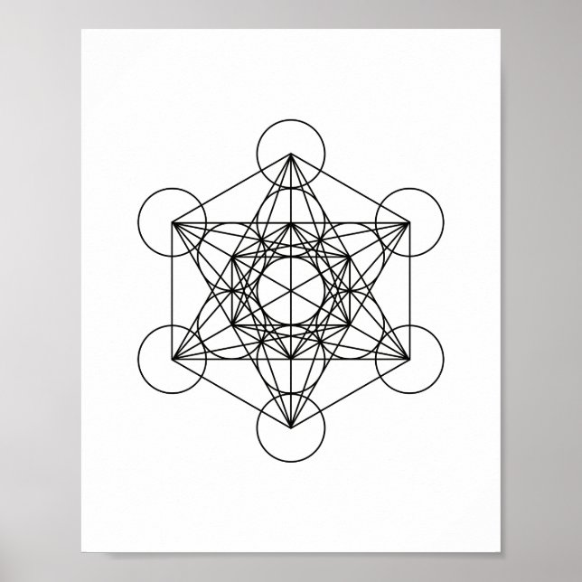 Metatron Helig Geometry Wall Art Poster (Framsidan)