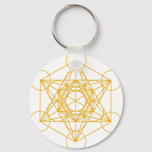 Metatron kubguld nyckelring