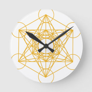Metatron kubguld rund klocka