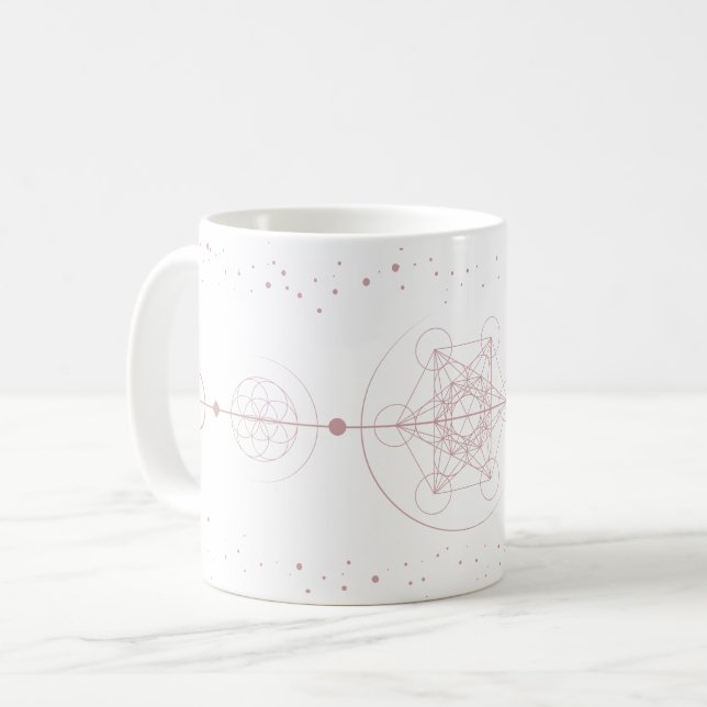 Metatron måne och stjärnorna helig ro kaffemugg (Framsida vänster)