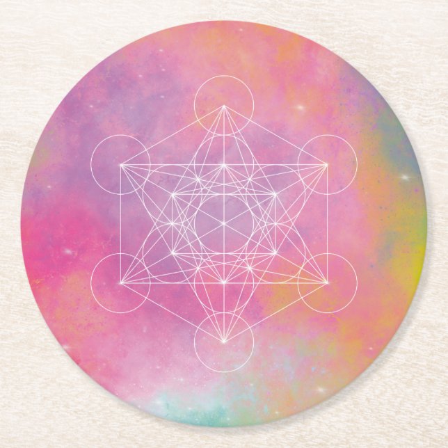 Metatron zen ärkeängel underlägg papper rund (Framsidan)