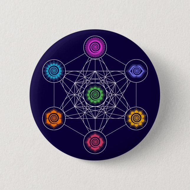 Metatrons Cube, Chakras, Cosmic Energy Centres Knapp (Framsida)