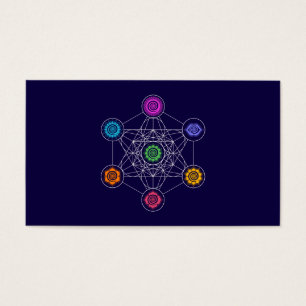 Metatrons Cube, Chakras, Cosmic Energy Centres Visitkort