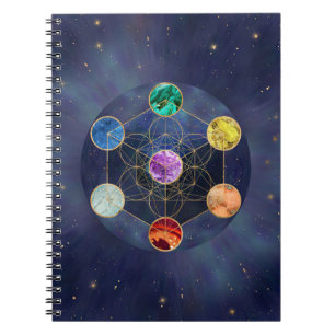 Metatron's Cube Chakras Helig Geometry Anteckningsbok