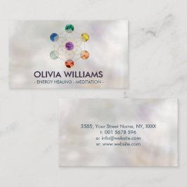 Metatron's Cube Chakras Helig Geometry Visitkort