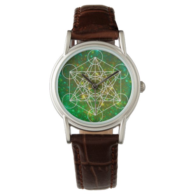 Metatron's Cube, Helig Geometry, Andlig Symbol Armbandsur (Framsida)