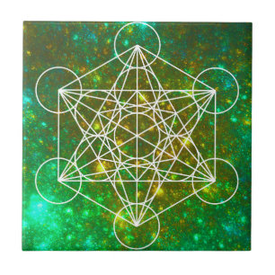 Metatron's Cube, Helig Geometry, Andlig Symbol Kakelplatta