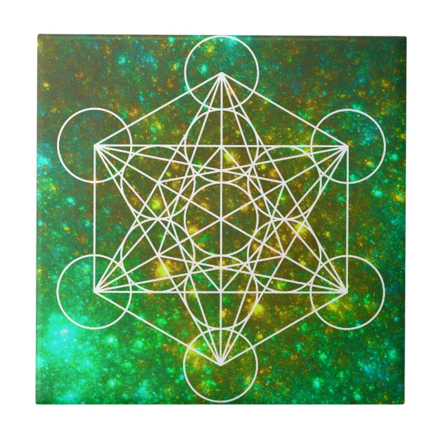 Metatron's Cube, Helig Geometry, Andlig Symbol Kakelplatta (Framsidan)